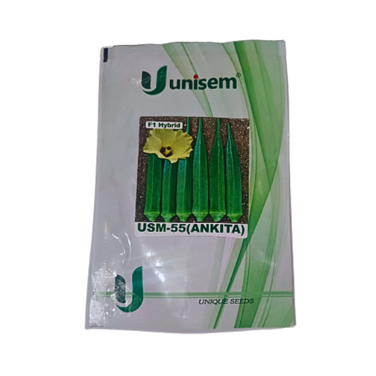 Unisem F1 Hybrid USM-55 Ankita Bhindi Vegetable Seeds